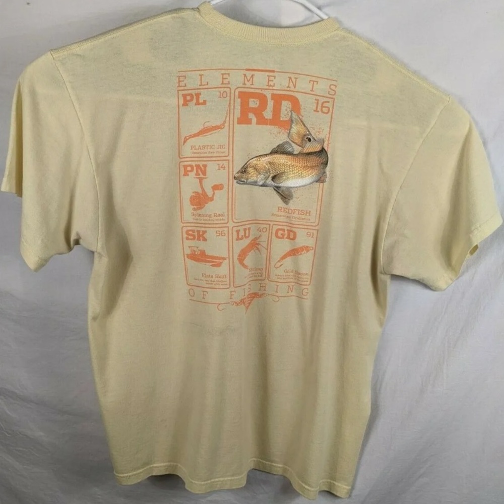 Columbia Sportswear PFG Elements of Fishing T-Shirt Yellow XL